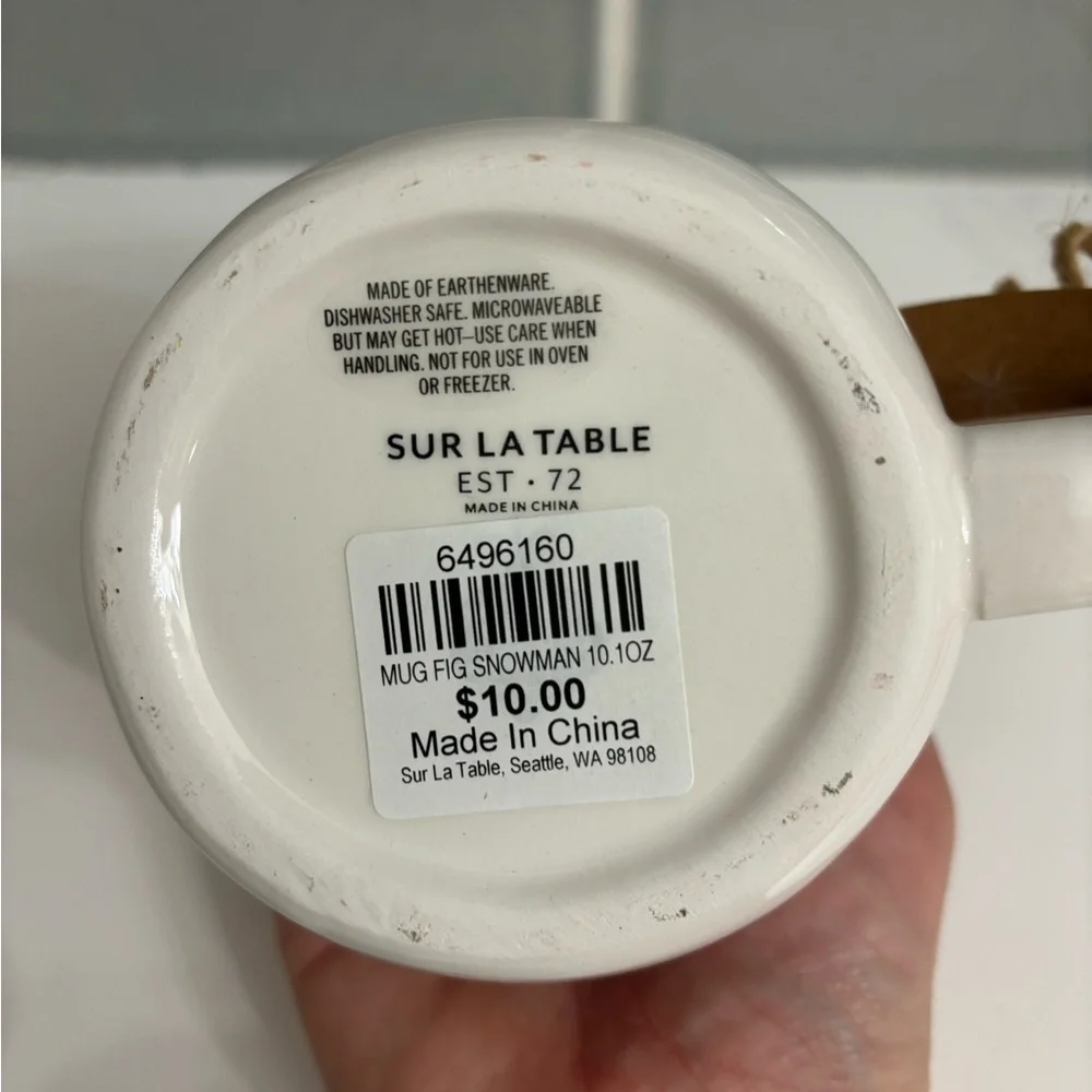 Sur La Table snowman mug